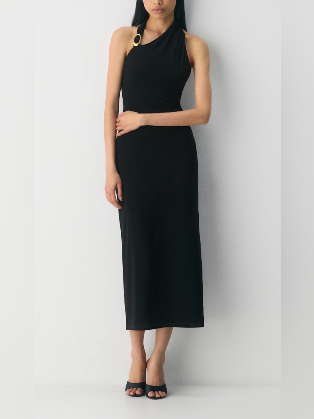 NWT Aritzia Smooth Matter Shadowplay Halterq Midi dress